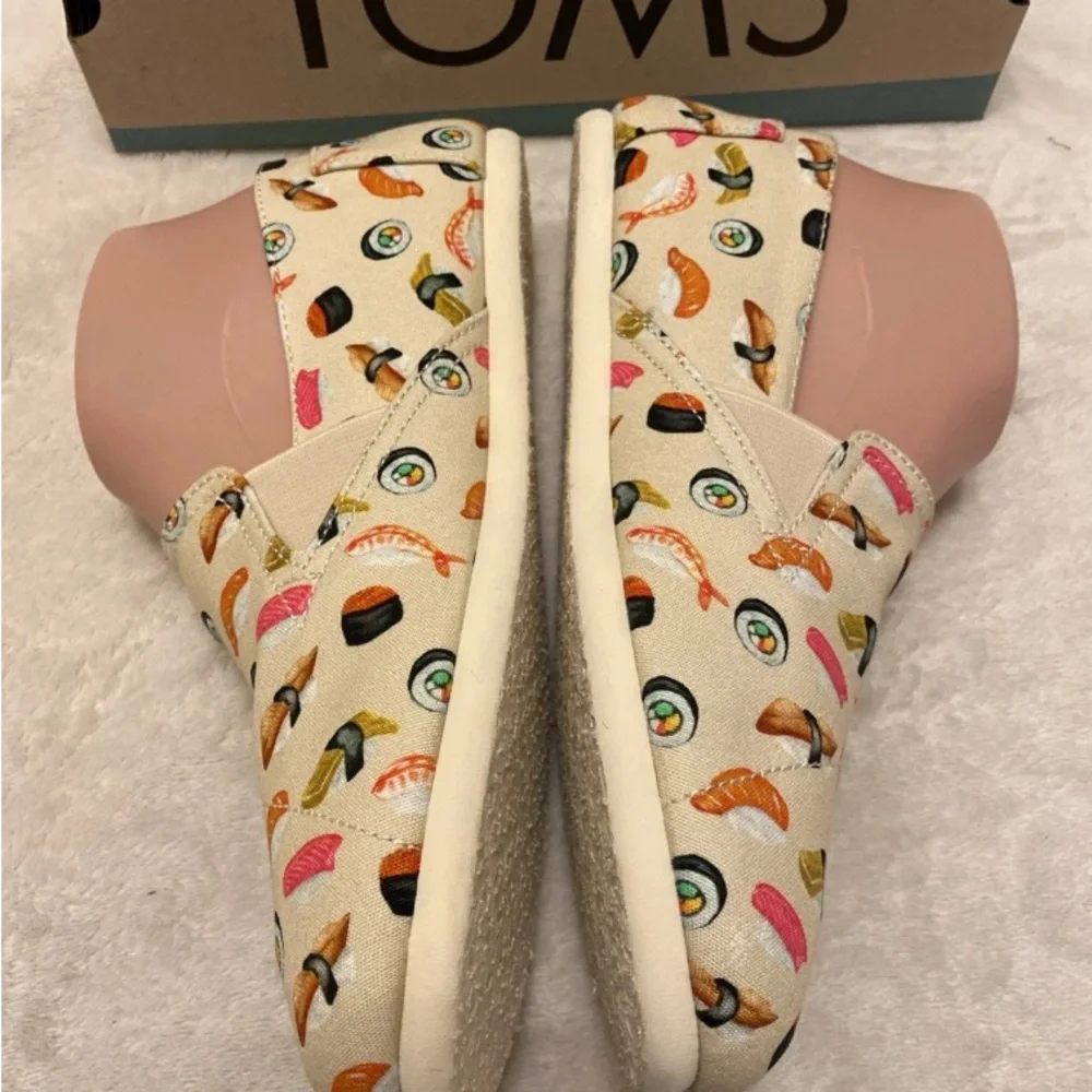 Toms Natural Beige Sushi Print Loafers